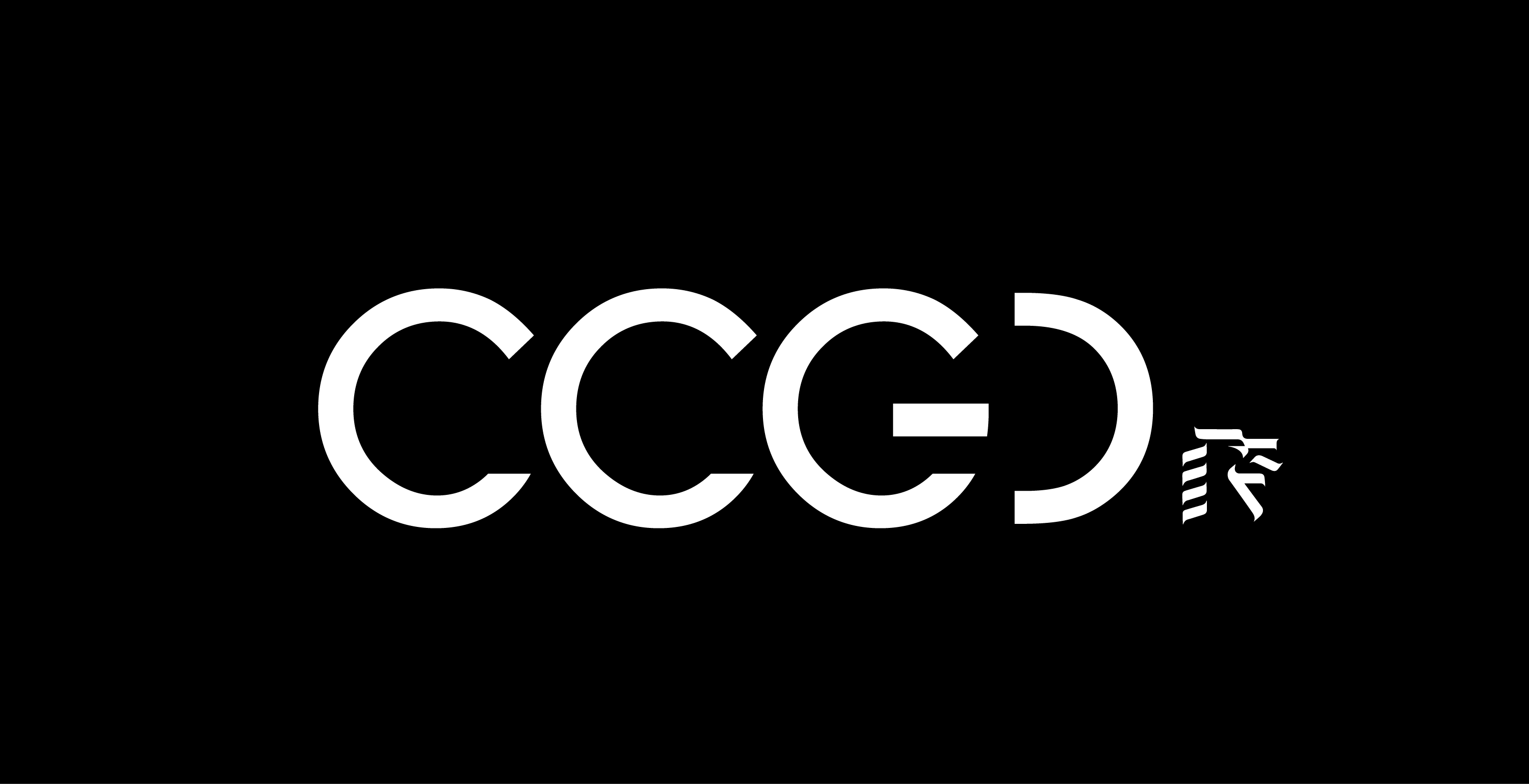 ccgd Logo white on black