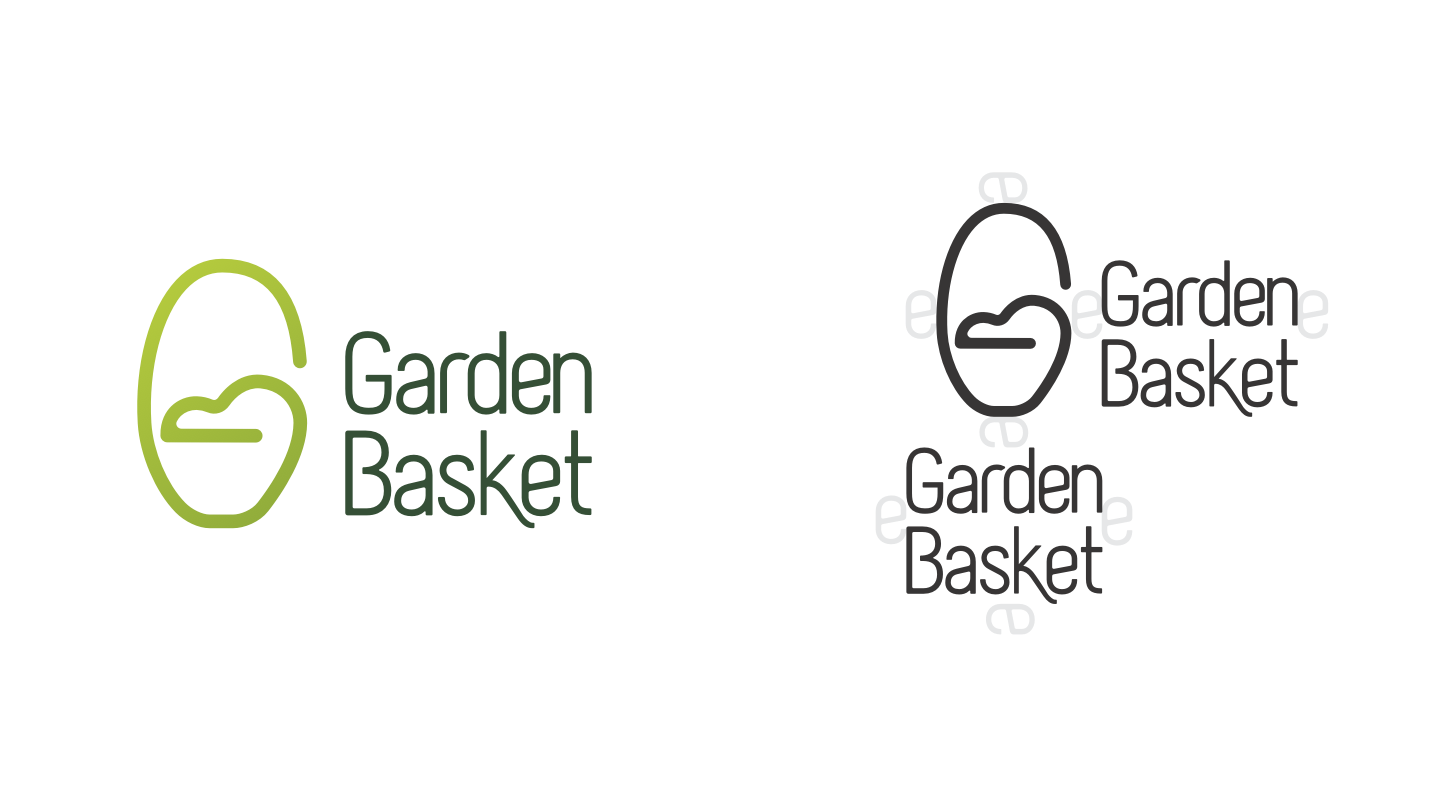 garden basket Logo in full colour + how to use