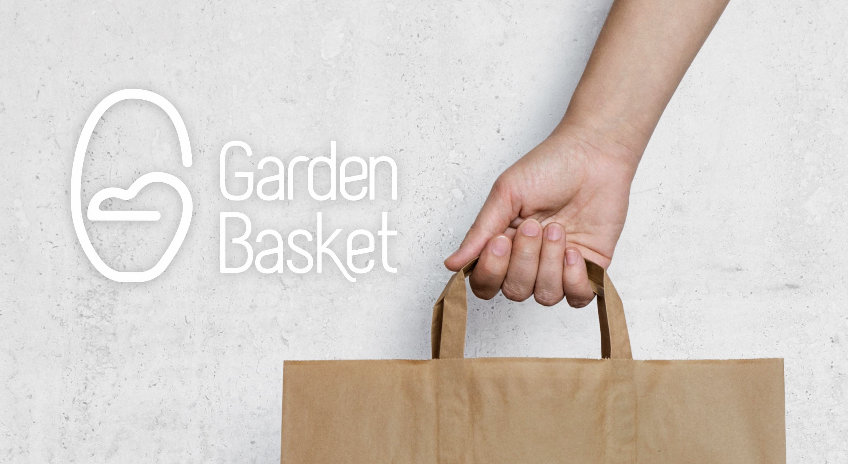 garden basket logo on paper bag