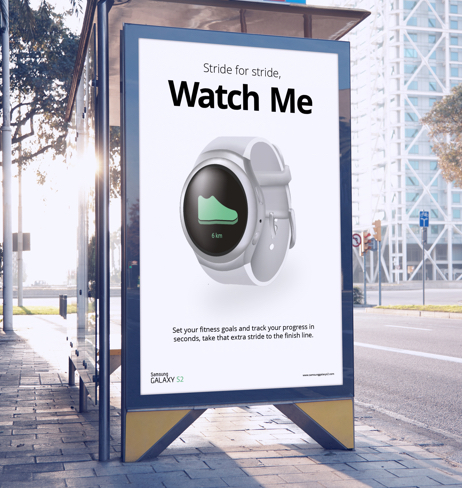 mockup poster on print