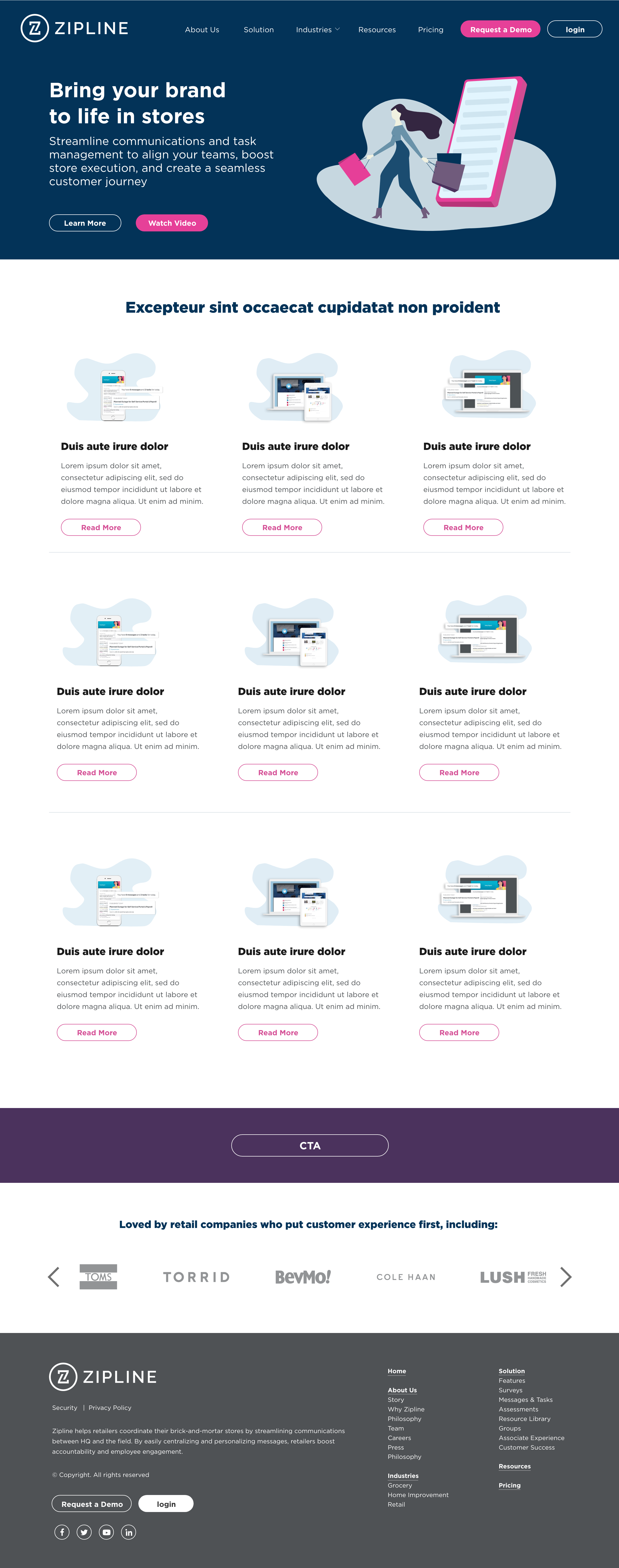 product site design
